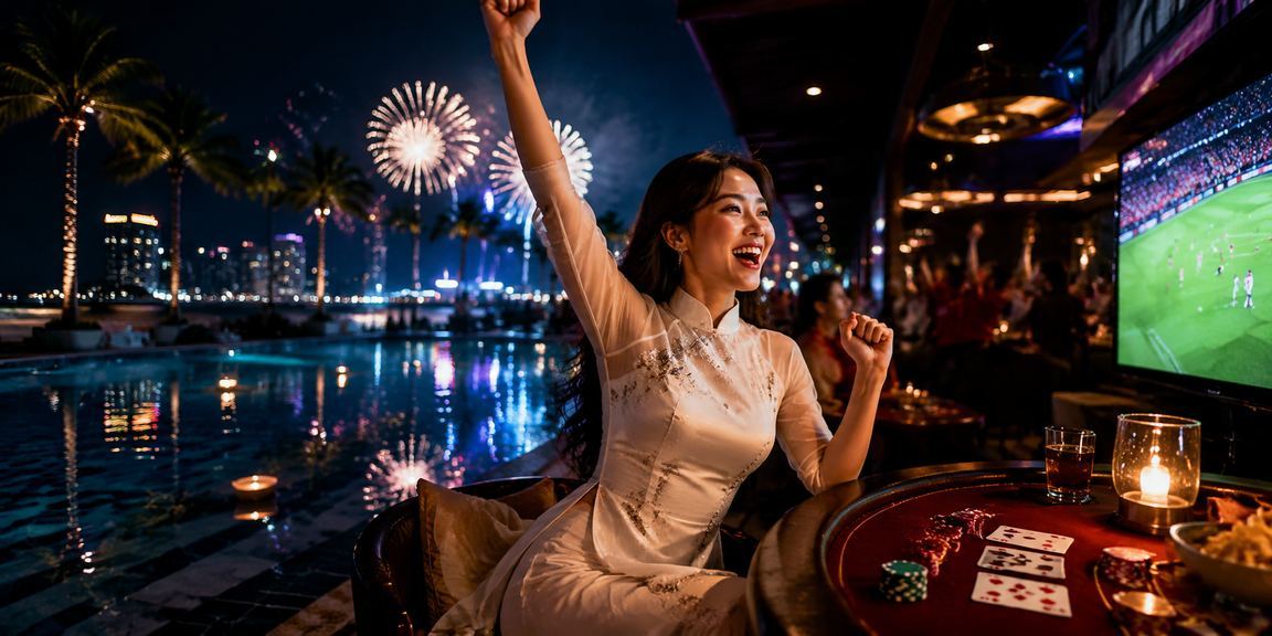 Người chơi thưởng thức game bài và giải trí tại Nha Trang với phong cách hiện đại